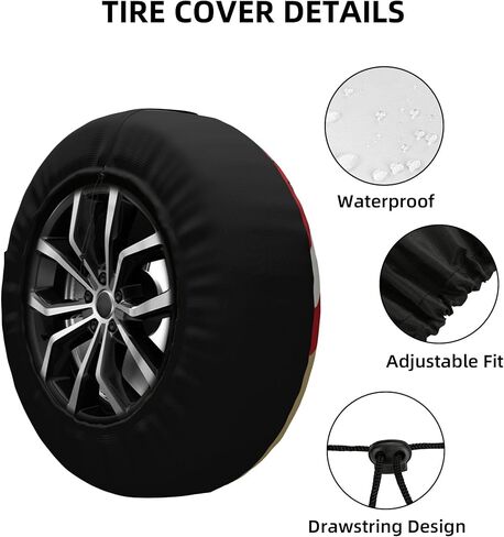غطاء الإطارات الاحتياطية لـ RV Camper Trailer Weatherproof Universal Wheel Cover for RV Travel Trailer Camper Truck 14inch in Kuwait