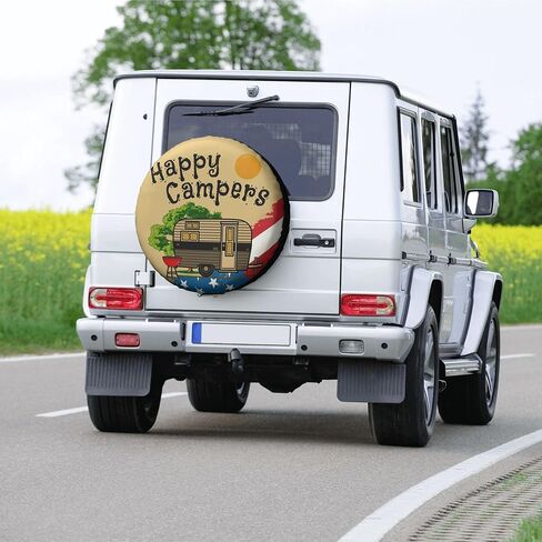 غطاء الإطارات الاحتياطية لـ RV Camper Trailer Weatherproof Universal Wheel Cover for RV Travel Trailer Camper Truck 14inch in Kuwait