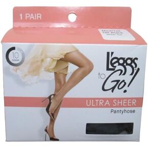 L'eggs to Go!! Ultra Sheer Pantyhose Off Black Med/Tall