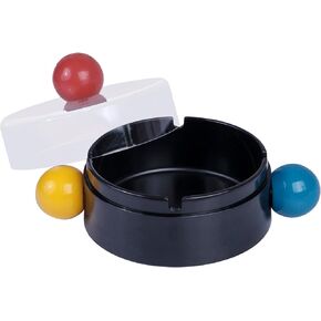 Premium Ash tray with Lid,Plastic Ashtray, Round Ashtray for Indoor Outdoor Home Office Patio Use (Brown)