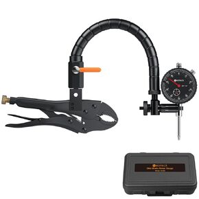 Neoteck Disc Brake Rotor Gauge Set 0-1"/0.001" Ball Joint Runout Gauge Set with 13.77" Flexible Arm and 7" Tight Grip Locking Plier,Widely Used in Automotive Maintenance and Industrial Processes-Black