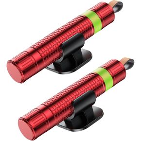 Lanbouy 2 Pack Car Window Breaker Tool ، Breaker Glass و Castbelt Cutter ، Window Breaker Petter Cutter ، Car Safety Hammer Breaking Punch Affer Emergence Tool (Red)