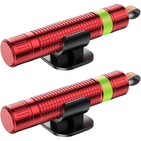 2 Pack Window Breaker Seatbelt Cutter, Car Window Breaker Tool, Seat Belt Cutter and Glass Breaker, Car Safety Hammer Seat Belt Cutter Window Punch Emergency Escape Tool (Red)