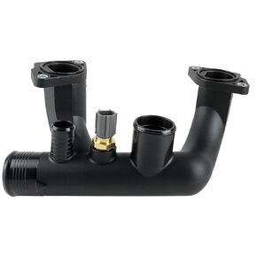 MOTOALL 96JV8A504BD Thermostat Cover Outlet Pipe with Sensor Fit for Jaguar XK8 XJ8 1997-2003 for Jaguar Vanden Plas 97-03