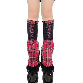 Sup-Coente Goth Hippie Leg Warmers for Women Alt Y2k Cyber Punk Scenecore Gothic