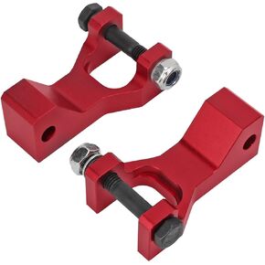 2PCS ATV Front Lowering Kit, Front Lowering Block Adjustable 3.5in Drop Aluminum Alloy Replacement for 660 660R YFM660R 2001‑2005 (Red)