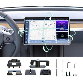 Screen Swivel Mount for Tesla Model Y 2020-2023 & Model 3 2017-2023,Rotation Adjustment Center Console,Navigation Screen Rotating Holder,Model 3/Y Accessories