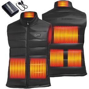 Men's Heated Vest Lightweight USB Electric Heating Vest Clothing for Winter Outdoor Rechargeable Battery Included-L