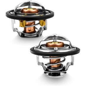 Front and Rear Thermostat Kit Fit for 2001-2017 Chevrolet Express Silverado GMC Savana Sierra 6.6L Duramax Replace 97241129 97241130, Engine Coolant Thermostat Controller