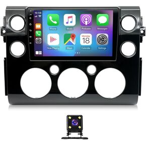 2+32G Android 13 Double Din Car Stereo Radio to 07-13 Compatible with Toyota FJ with Cruiser 9'' Touch Screen Car Radio Audio Receiver with Wireless CarPlay Android Auto,Mirror Link,GPS Navigation