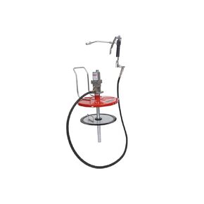 Lincoln 4489 Pneumatic Grease Pump, For 25-50lb Pails, 40:1 Ratio, 4,000 Max PSI, 7' High Pressure Hose, Control Valve, Universal Swivel and Coupler, Standard Follower, 1/4" NPT Female Air Inlet