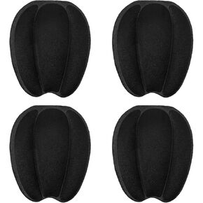 2 Pairs Tongue Pads for Shoes, Size Reducer Felt Ball of Foot Cushions Pads Self Adhesive Tongue Mats for Comfort Forefoot Support Mats for Men and Women Relief Forefoot Pain (Black)