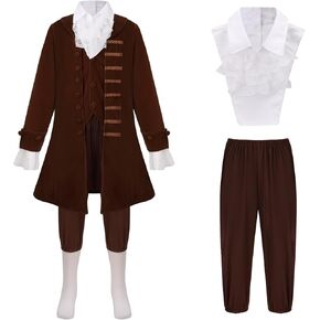 Colorful House Benjamin Franklin costume for kids colonial costume Child for Halloween Cosplay