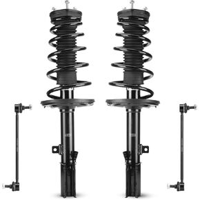 Rear Struts w/Coil Spring & Sway Bar Links for 2006-2012 Avalon / 2007-2011 Camry / 2007-2012 Lexus ES350, Shock Absorber Assembly Replace 172309 172310 532309 532310 K750011, 4PCS