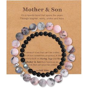 Duqguho Mommy و Me Bracelets Mothers Day Gifts for Mom من ابن الابنة مطابقة الأم والابنة المجوهر