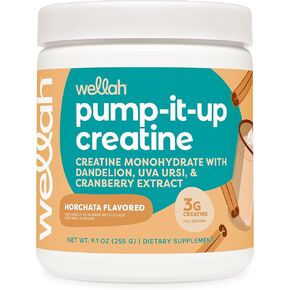 Pump-It-Up Creatine Horchata Flavored (50 Servings) - Creatine Monohydrate with Dandelion, Uva Ursi, & Cranberry Extract
