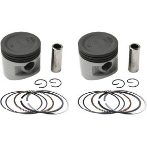 AHL 2 Sets Piston and Piston Rings Pin Clips Kit for HONDA CA250 CMX250 1996-2011/CMX250C Rebel 250 1996-2015 (STD 53mm)