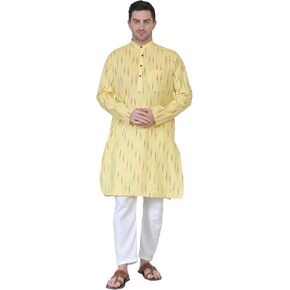 Men Cotton Kurta Pyjama Set Party Fashion Regular Ethinic Wear Indian Dress