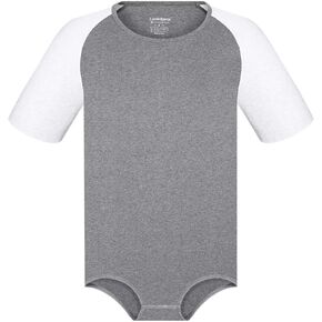 Men Short Sleeve Romper Pajama Bodysuit One Piece Crotch Shirt Tops