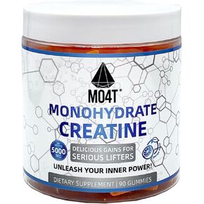 Creatine Monohydrate Gummies 5000 mg for Men & Women, Sugar Free Creatine Gummies- Sugar Free Creatine Gummies Orange Flavor - Gomitas de Creatina sin azucar.