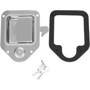 confote Truck Tool Box Replacement Latch,Stainless Steel Trailer Tool Box Latch Paddle Lock Replacement with Keys,4.39" x 3.27",1 pcs