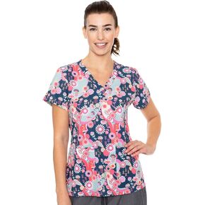 Med Couture Women's V-Neck Vicky Print Top, Soho Floral, XXX-Large