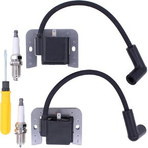 MOTOKU 24 584 176-S Ignition Coil Module and Spark Plug for Kohler CH742 CV682 CV742 XT675 XT775 6.75 Hp 22.5 25 HP Command Pro Twin CV Engine 18.6kW 747cc