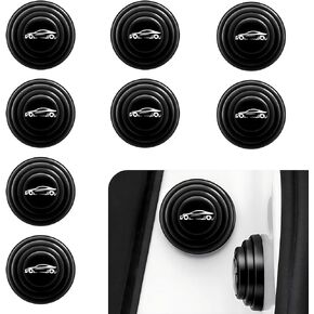 16 PCS Car Door Shock Absorber Protector,Sound Insulation and Anti-Collision Pad, Car Exterior Buffer Protector, Universal for Most Cars (Black)