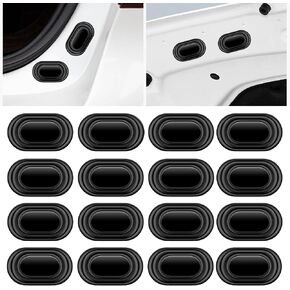 16 PCS Car Door Shock Absorber, Thickened Silicone Car Door Slam Stopper with Self Adhesive,Car Soundproof Door Protectors, Anti-Collision Car Side Door Protection Sticker for Cars (Car Pattern)