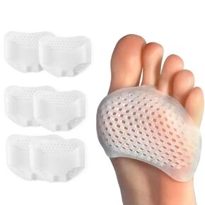 Metatarsal Pads for Women – Ball of Foot Cushions for Pain Relief & Support, Soft Silicone Gel Pads with Air Holes, Comfortable Shoe Inserts for High Heels, Running & Work