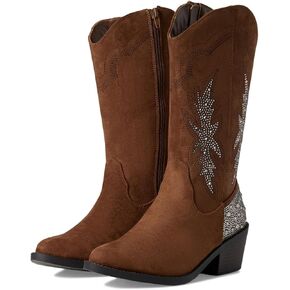 Steve Madden Girls Shoes Girls Yeehah Western Boot, Brown, 4 Big Kid