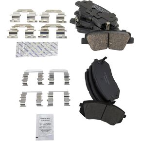 TRQ Brake Pads Ceramic متوافق مع 2017 Hyundai Tucson 2016 Kia Sportage