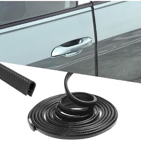 16.4FT(5M) Car Door Edge Guards, Car Door Protector, Rubber U Shape Car Trim Door Protectors Seal, Car Exterior Accessories Aluminum Boat Edge Trim Guards No Glue Required for Cars (White)