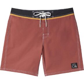 Quiksilver - رجال أصلي الساق المستقيمة الصلبة 18 لوحة ، حنة اللون ، الحجم: 34