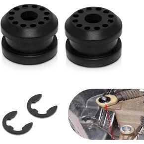 2 PCS Car Transfer Case Shift Linkage Bushing Grommets,Transmission Shift Linkage Kit with E-Clips, Replaces OEM #68078974AA 68078975AA, for Dodge Ram 1500 2500 3500 (Black)