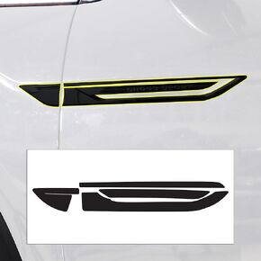 BOGAR TECH DESIGNS Compatible with Volkswagen Atlas Cross Sport 2020-2025 Side Chrome Delete Overlay Film, Gloss Black