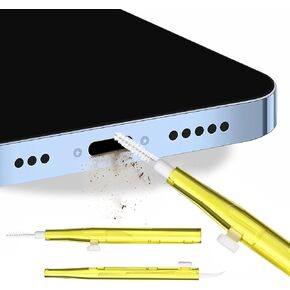 Phone Charging Port Dual Side Cleaning Tool kit, Anti-Clogging Mini Brushes & Hook Cleaner for iPhone Speaker and Receiver, Multifunctional Cleaning Tool