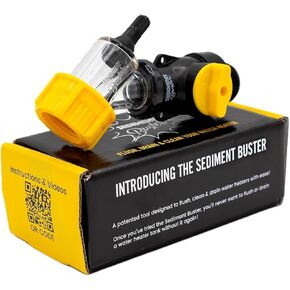 Water Heater Flushing and Cleaning Tool - Breaks up clogs, stirs and removes sediment and dirt from Electric or Gas Water Heaters - Easy to Use