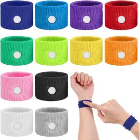 cobee 12 Pairs Motion Sickness Bands, Motion Sickness Bracelets Motion Sea CruiseTravel Car Sickness Wristbands Natural Acupressure Nausea Relief Wristband for Car Sea Flying Travel Dizziness