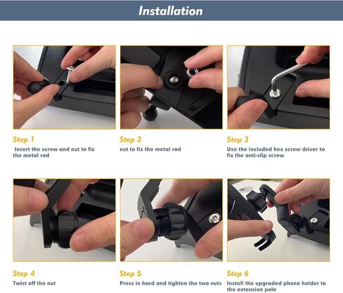 Jeep Wrangler JK Cell Phone Mount for 2011-2017 Jeep Wrangler JK JKU 2 Door & 4 Door Multi-Mount Phone Holder Dash Tray with Extension Arm Metal Rod Accessories in Saudi Arabia