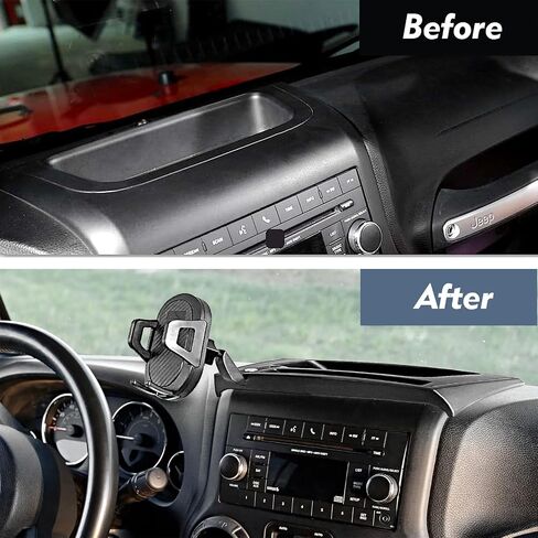 Jeep Wrangler JK Cell Phone Mount for 2011-2017 Jeep Wrangler JK JKU 2 Door & 4 Door Multi-Mount Phone Holder Dash Tray with Extension Arm Metal Rod Accessories in Saudi Arabia