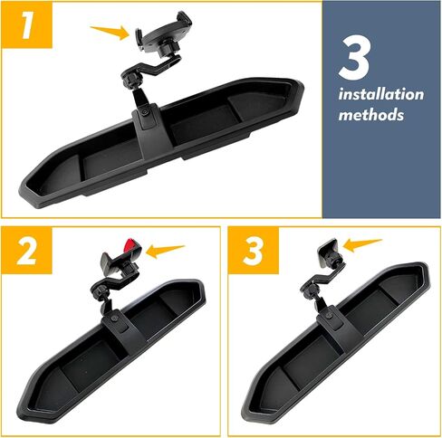 Jeep Wrangler JK Cell Phone Mount for 2011-2017 Jeep Wrangler JK JKU 2 Door & 4 Door Multi-Mount Phone Holder Dash Tray with Extension Arm Metal Rod Accessories in Saudi Arabia