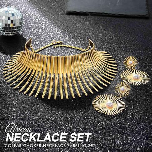Nicute African Necklace Jewelry Sets Gold Choker Necklaces Jewelry Set for Women in Saudi Arabia