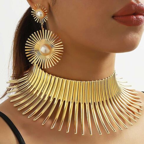 Nicute African Necklace Jewelry Sets Gold Choker Necklaces Jewelry Set for Women in Saudi Arabia