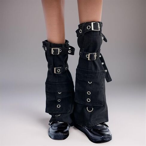 Sup-Coente Goth Hippie Leg Warmers for Women Alt Y2k Cyber Punk Scenecore Gothic in Kuwait