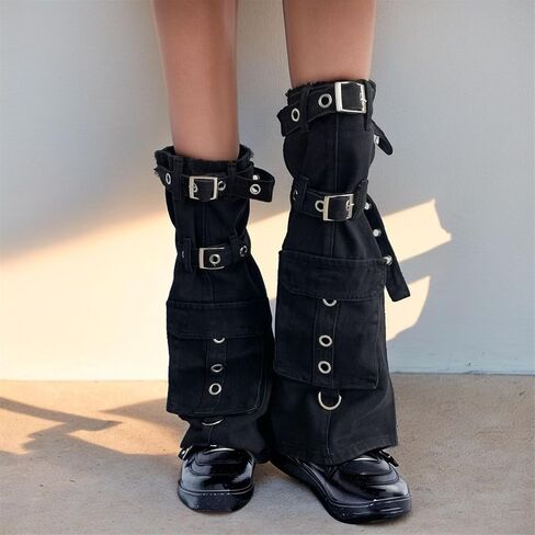 Sup-Coente Goth Hippie Leg Warmers for Women Alt Y2k Cyber Punk Scenecore Gothic in Kuwait