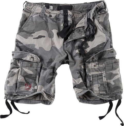 Surplus Men's Airborne Vintage Shorts Washed Black Camo in Kuwait
