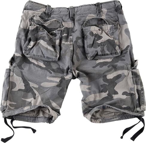 Surplus Men's Airborne Vintage Shorts Washed Black Camo in Kuwait
