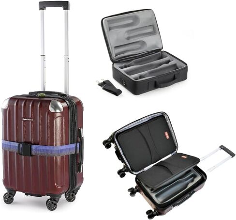 6-Bottle Insulated Wine Suitcase - Travel & Airplane Safe, Purple in Saudi Arabia