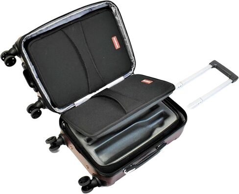 6-Bottle Insulated Wine Suitcase - Travel & Airplane Safe, Purple in Saudi Arabia